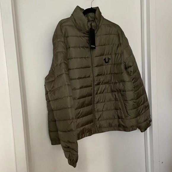 Men’s True Religion Puffer Jacket Size L - Picture 4 of 5